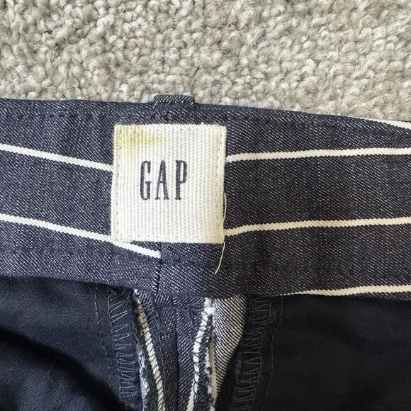 GAP Pants Womens 4 Navy Stripe Signature Skinny Ankle Work Office Stretch - Picture 7 of 13